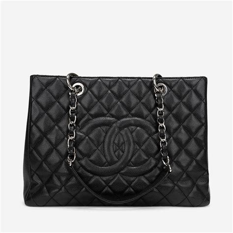 chanel black caviar gst